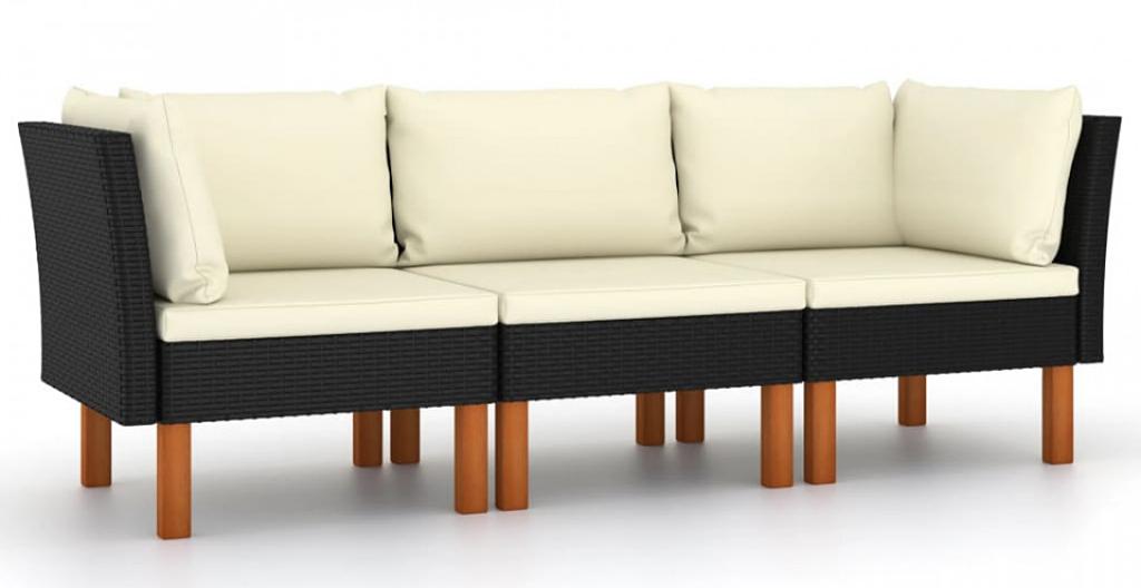 Canapea Gradina Perne Negru Alb Crem