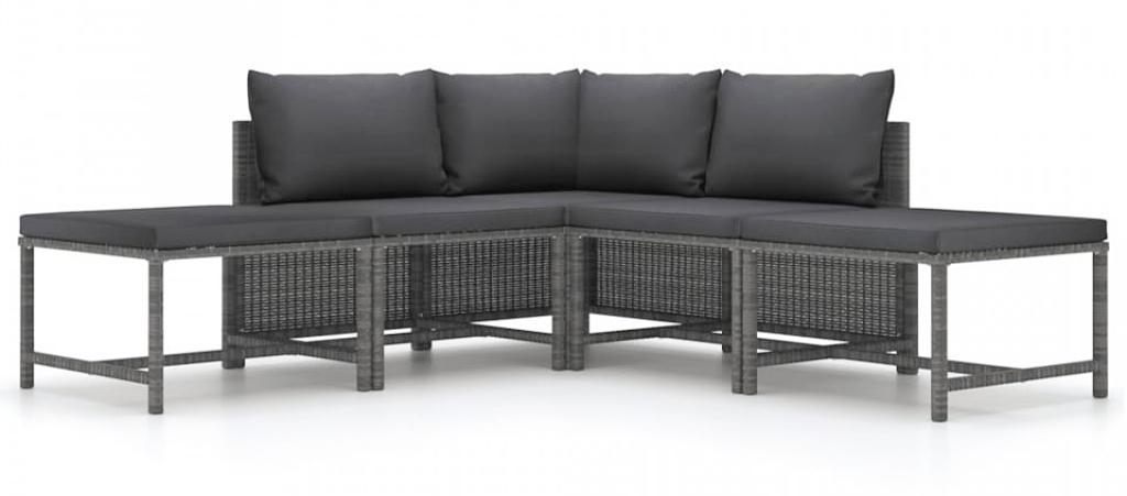 Set Canapea Gradina Perne Gri